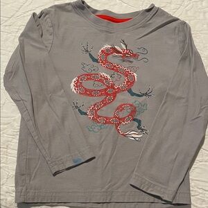 Tea collection Long Sleeve Shirt with Red Dragon Design